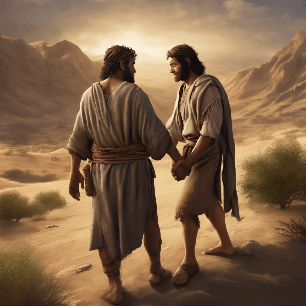 Jacob y Esaú se reconcilian – Génesis