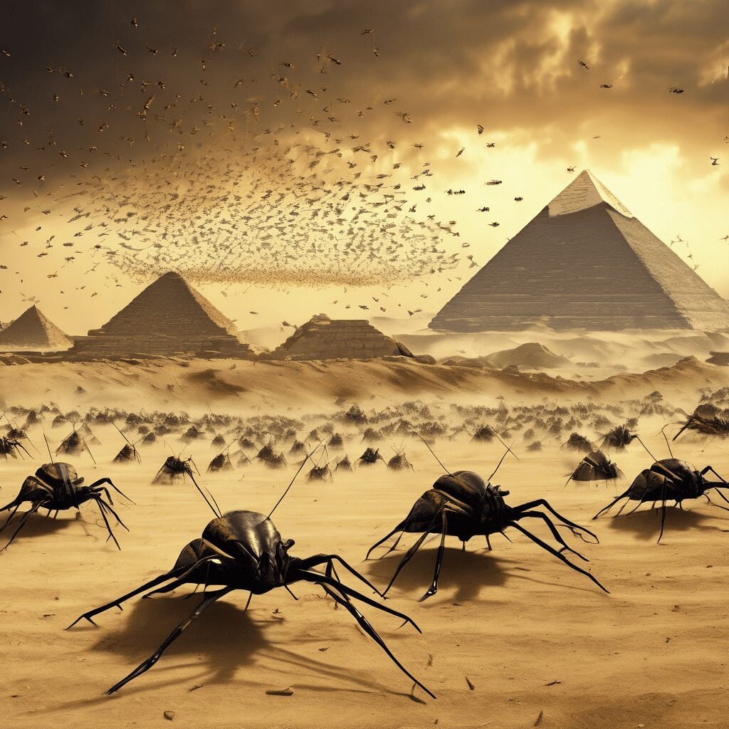 La octava plaga: langostas – Éxodo