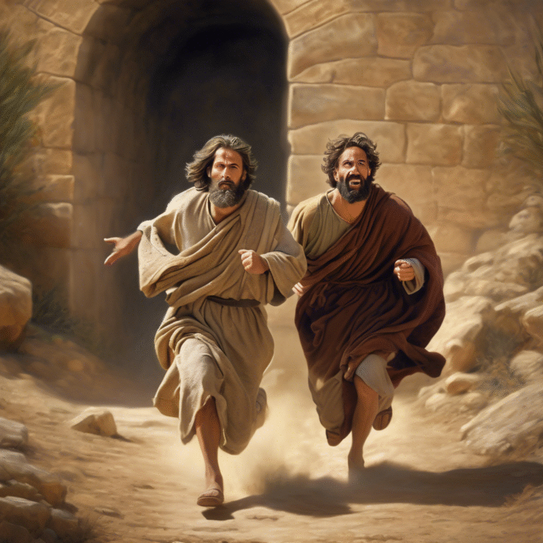 Pedro y Juan corren al sepulcro – Lucas/Juan