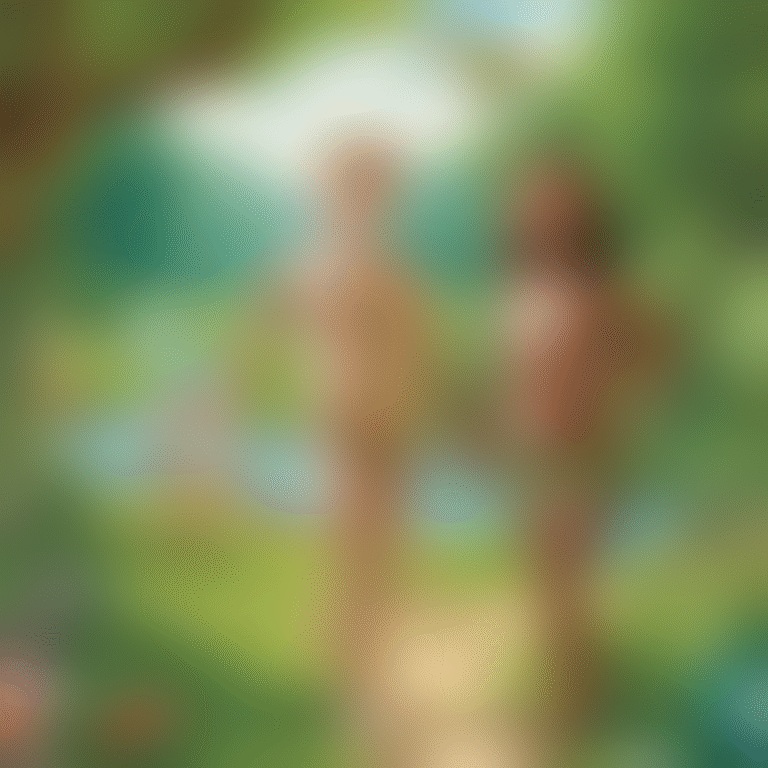 Adán y Eva en el Jardín del Edén para Niños