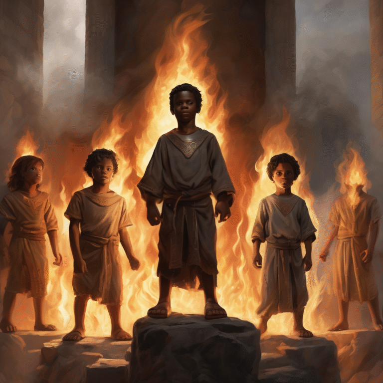 Los Tres Jóvenes en el Horno para Niños