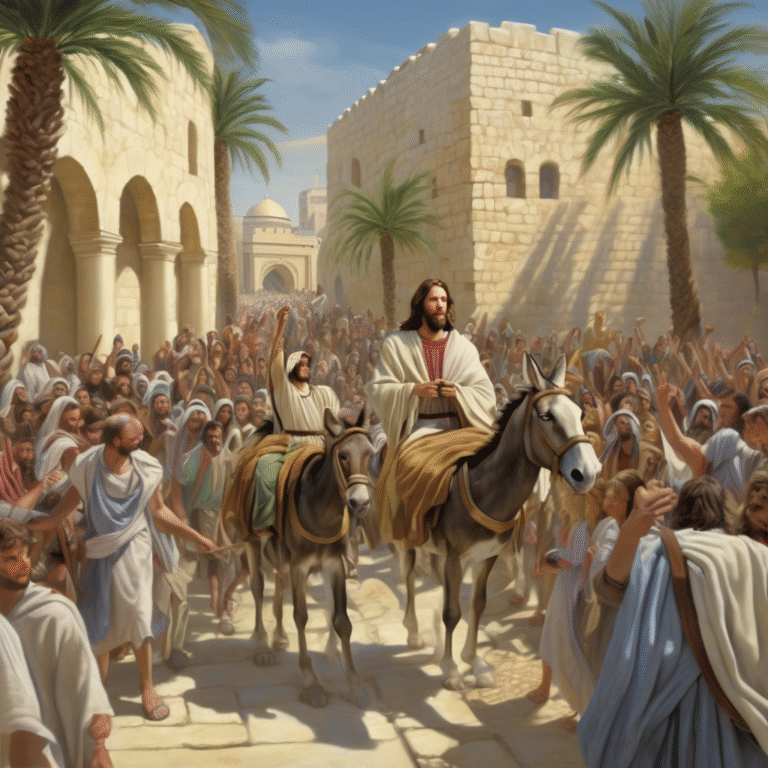 La Entrada Triunfal a Jerusalén para Niños