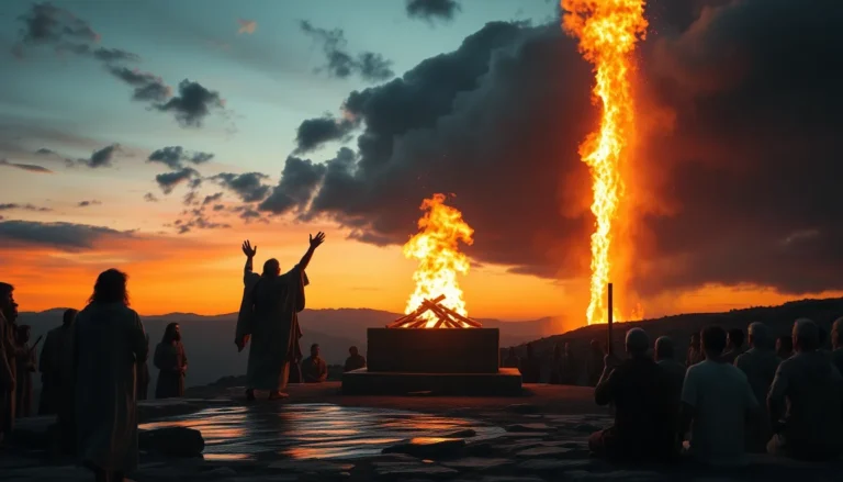 El fuego del cielo que consumió el altar de Elías: Milagro bíblico