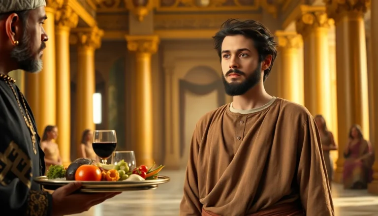 Daniel no se contamina con la comida del rey: lección de fe