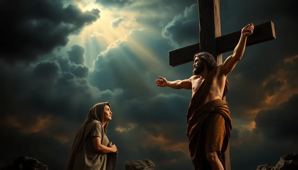 Jesús encomienda a Juan a su madre: Amor y cuidado en la cruz